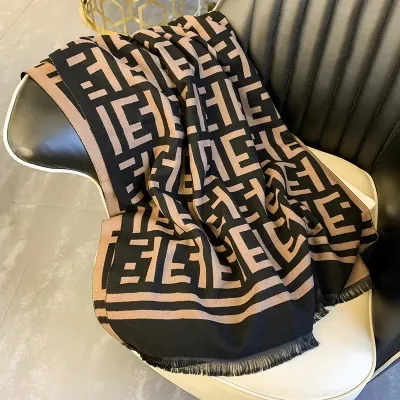 ET Letter Double-Sided Cashmere Shawl